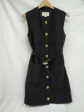 GUCCI 609245 Belted dress wool/silk blend