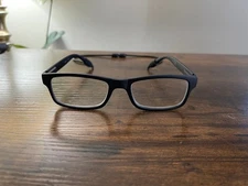 Black Full Rim Rectangular Eyeglasses Frames Only with Adjust. Neck Cord Strap