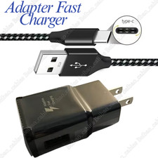 USB Fast Charger Wall Power Adapter 10Ft Long Type C Cable For Samsung Android