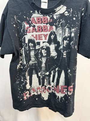 Vintage Ramones Shirt Large Gabba Gabba Hey Splater Design 2000s Punk Rock Band