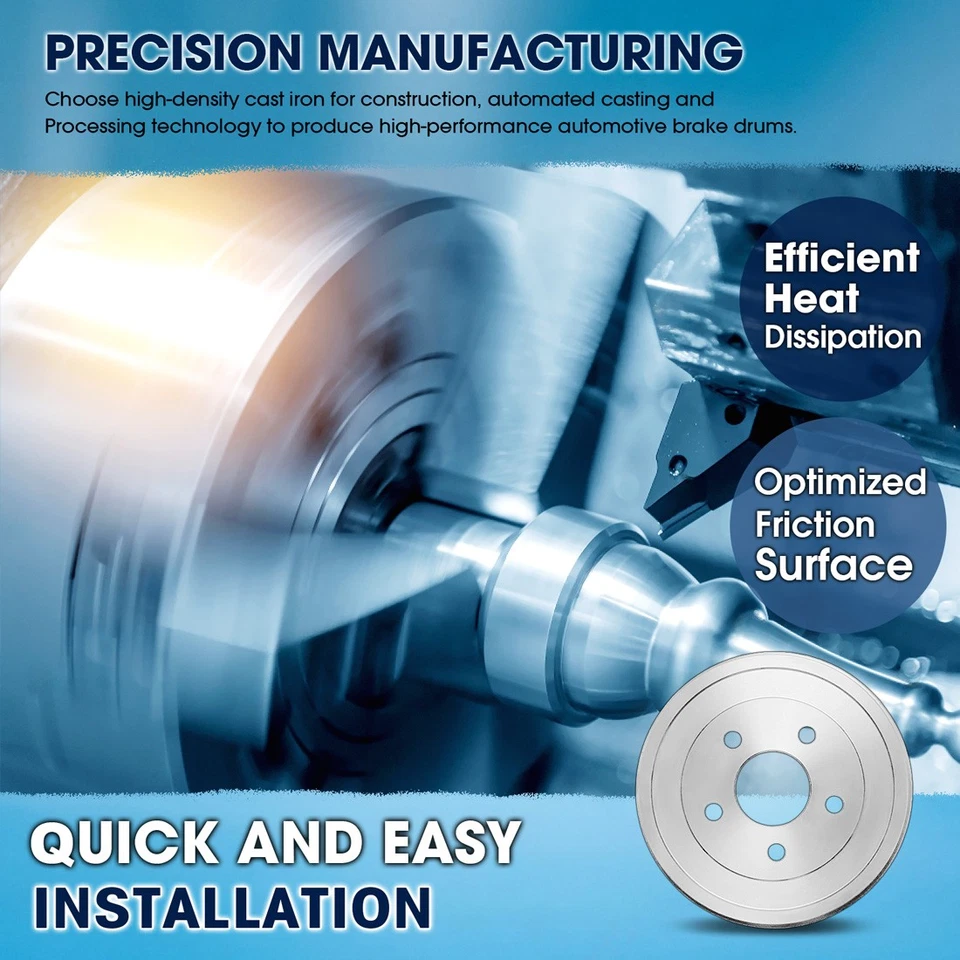 Tambor de freno trasero compatible con Dodge Power Ram 50 1983 1984 1985 Foto 4 de 4