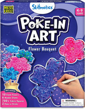 Poke-In Art - Flower Bouquet, Mess-Free Creative Activity, DIY Wood Craft Kits,