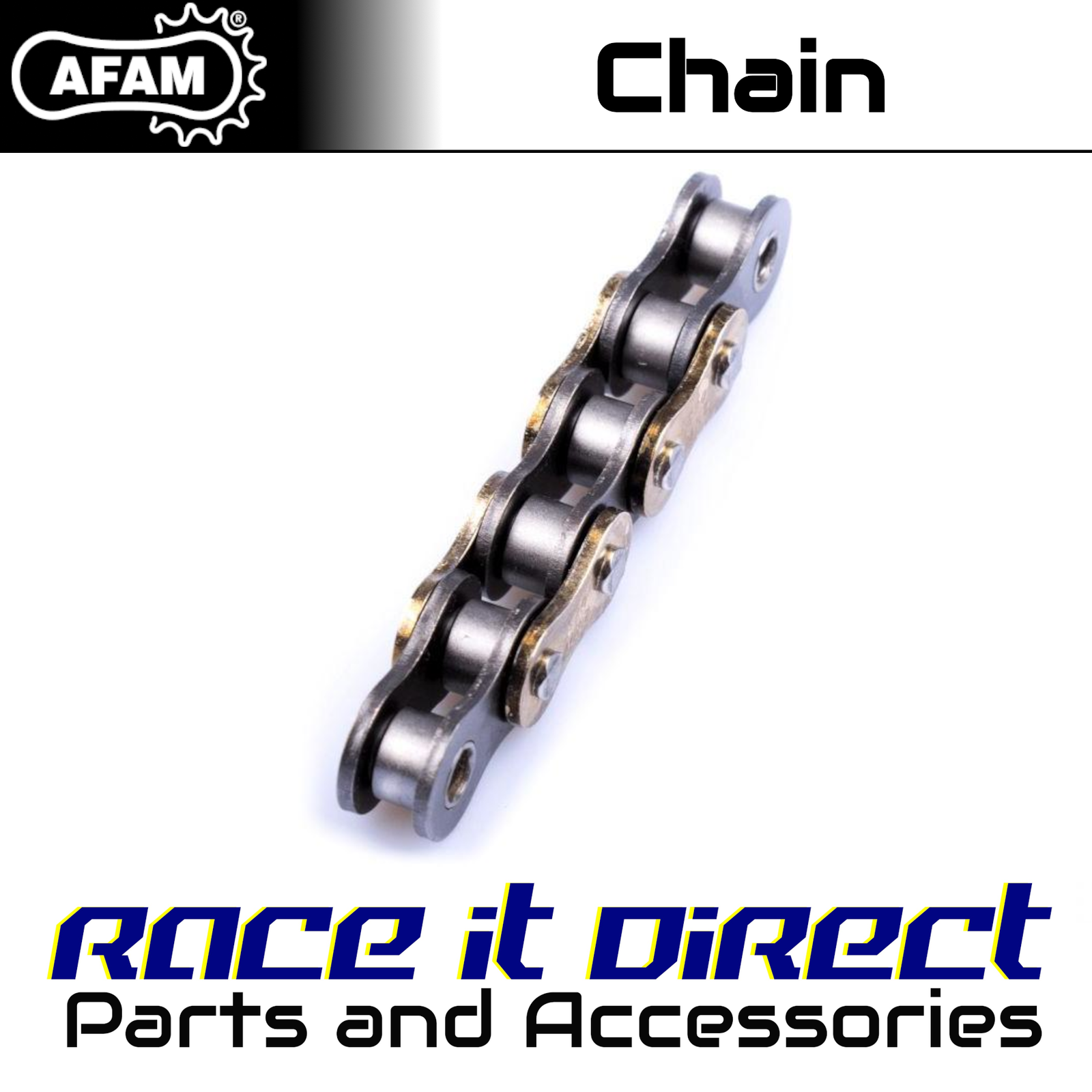 Chain for CAGIVA WMX 125 1989-1992 MR2 Gold AFAM