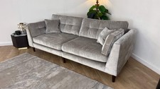 Sofology Cricket Fabric 4 Seater Split in Luxe Chenille Stone