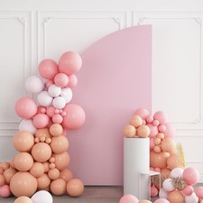 Pink Arch Cover Backdrop Spandex Wedding Arch Cover Fitting 2-Sided 7x3.3 feet