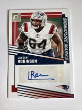 2025 Panini Donruss Signature Marks Layden Robinson New England Patriots #SM-LRN