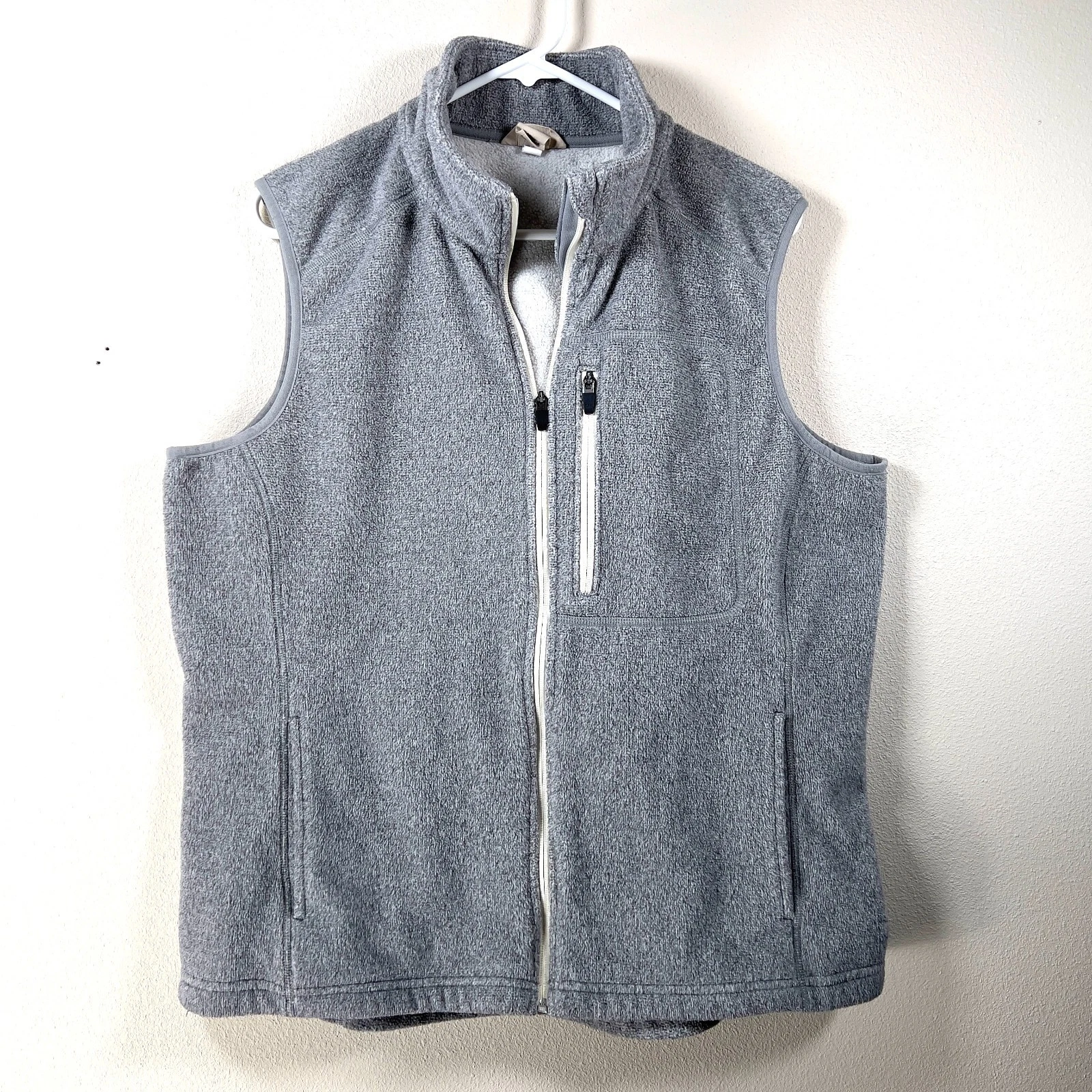Duluth Trading Company Vest Park Point Fleece Full Zip Mens Size XL Gray