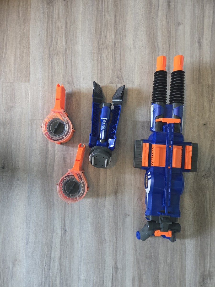 Nerf Rhino-Fire N-Strike Elite All Attachments TESTED Working No