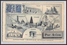 49729 N°274 Exposition coloniale Paris 1931 par avion pour charleroi belgique Fr