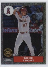 2022 Update 1987 Topps Chrome Silver Pack Series Mojo Black /199 Mike Trout 1i3j