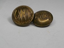 Railway buttons Great Western Railway & London North Eastern 16-17 mm