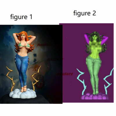 Nami 2 Versions 1/4 Unpainted GK Model 3D Printed Figure Resin Garage Kits 45cmH