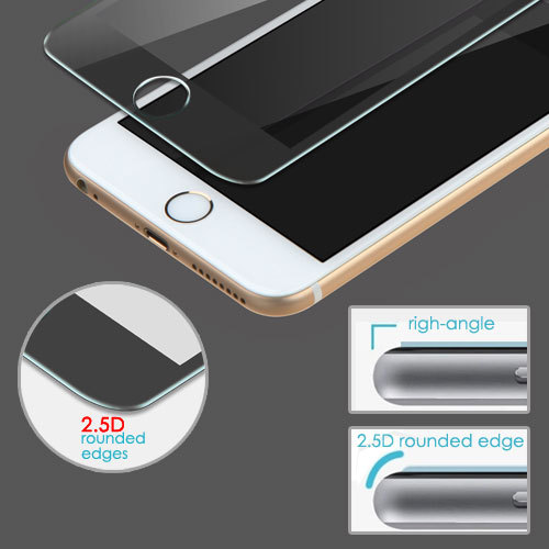 Electroplating 9H Hardness Tempered Glass Screen Protector for iPhone 6 / 6 Plus - Picture 8 of 13