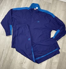 Vintage Nike FIT Blue Windbreaker 90s Tracksuit Set Front Zipper Size XL  L I