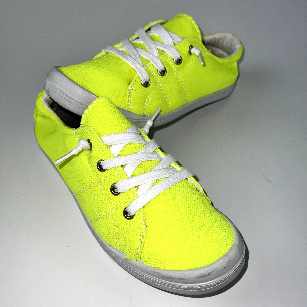 Jellypop Women's Neon Yellow Size Slip On Sneaker Tennis Shoe - Main Image