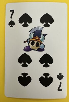Skull 7 Playing Poker Card Kirby Super Star Green Nintendo Japanese