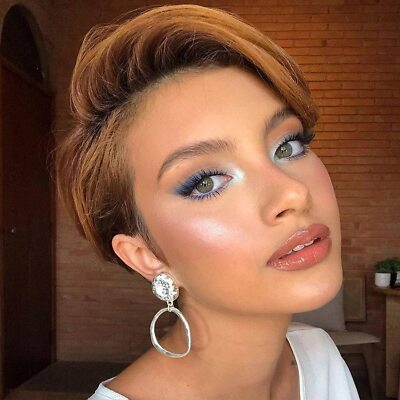 New L Part  Pixie Cut Bob Wig Short Lace Front Wigs Human Hair for Black Women
