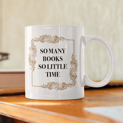 So viele Bücher so wenig Zeit Tasse - Buch Roman Motto Zitat Lesen Geschenke Geschenk