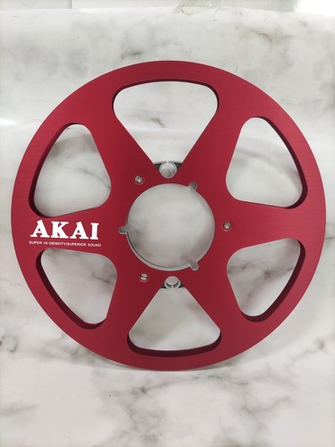 Un paio di bobine in alluminio oro 10,5'' per registratore a nastro Akai Reel to Reel - Foto 3 di 9