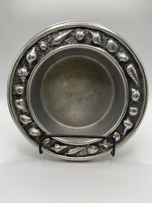 Pewter Bowl The Wilton Company Armetale Shell Rim WN Bowl 6.5'' USA Made #356704
