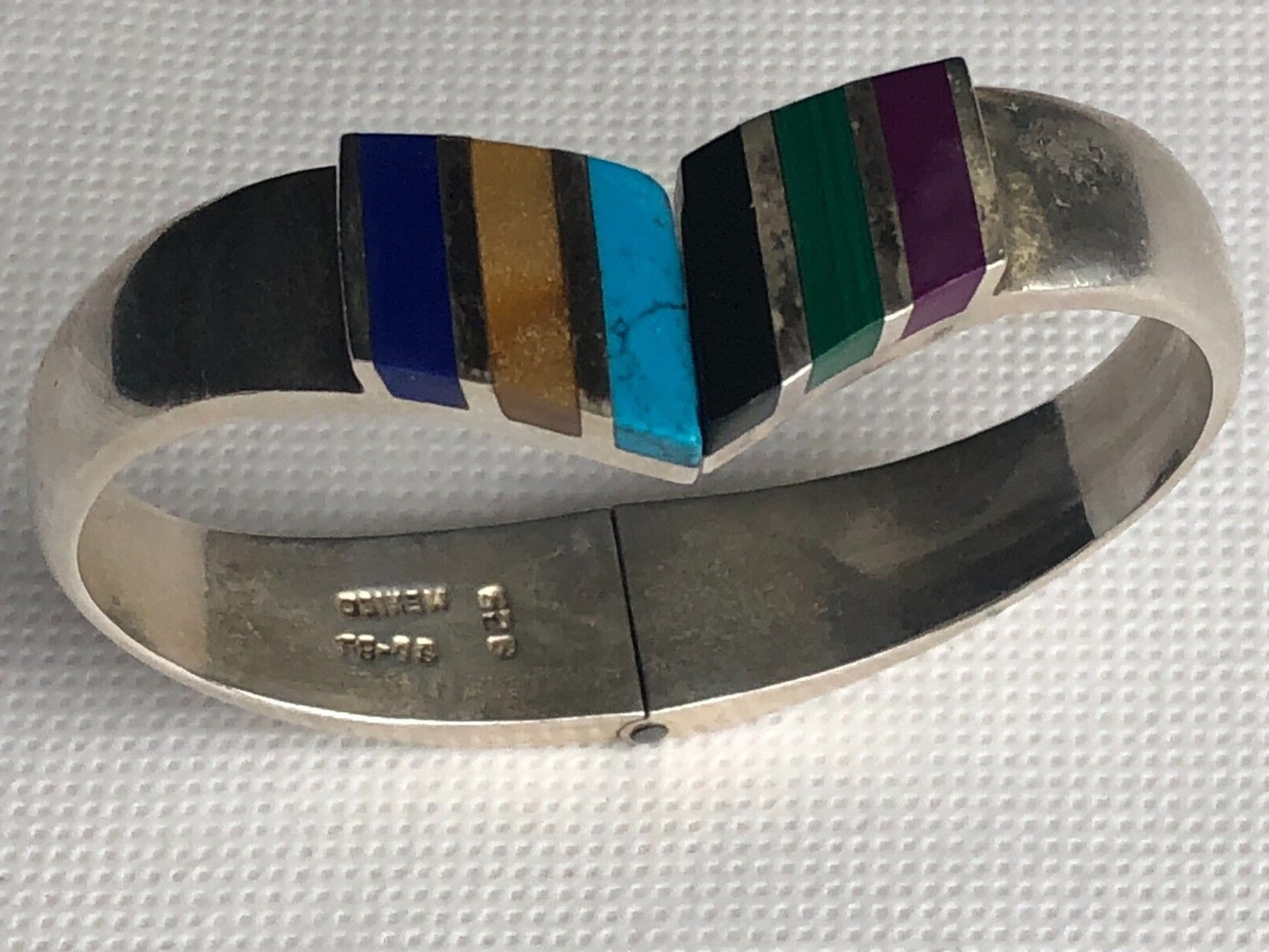 Solid 64.7G Mexico 925 Sterling Silver Turquoise … - image 1