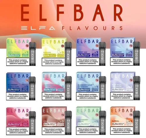 ELF BAR ELFA PODS Replaceable Pre-Filled | All Flavours | 2ML | 2 Pack | 20MG