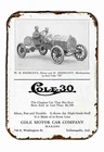 Metal Tin Sign 8 x 12  1909 Cole Motor Cars- Vintage Look
