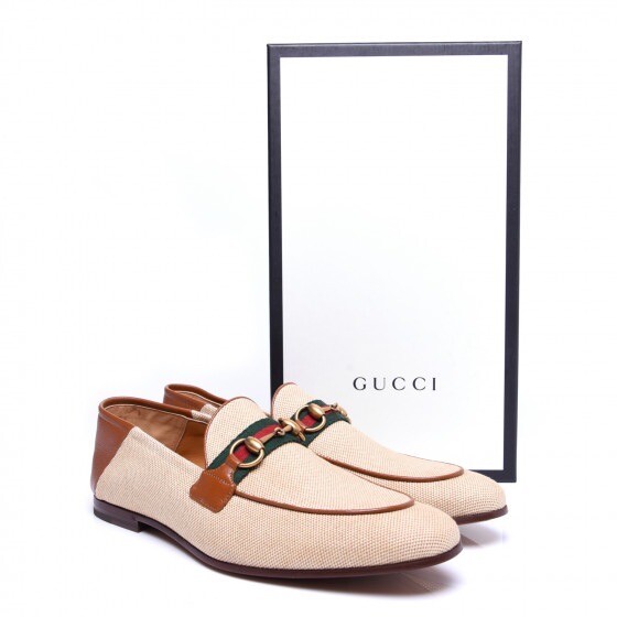 【Gucci】 Horsebit GGキャンバスミュール GUCCI Canvas Vintage Charlotte Mens Horsebit Web Loafer