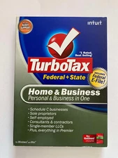 2008 TurboTax Home & Business Windows & Mac CD Federal & State returns VERY GOOD