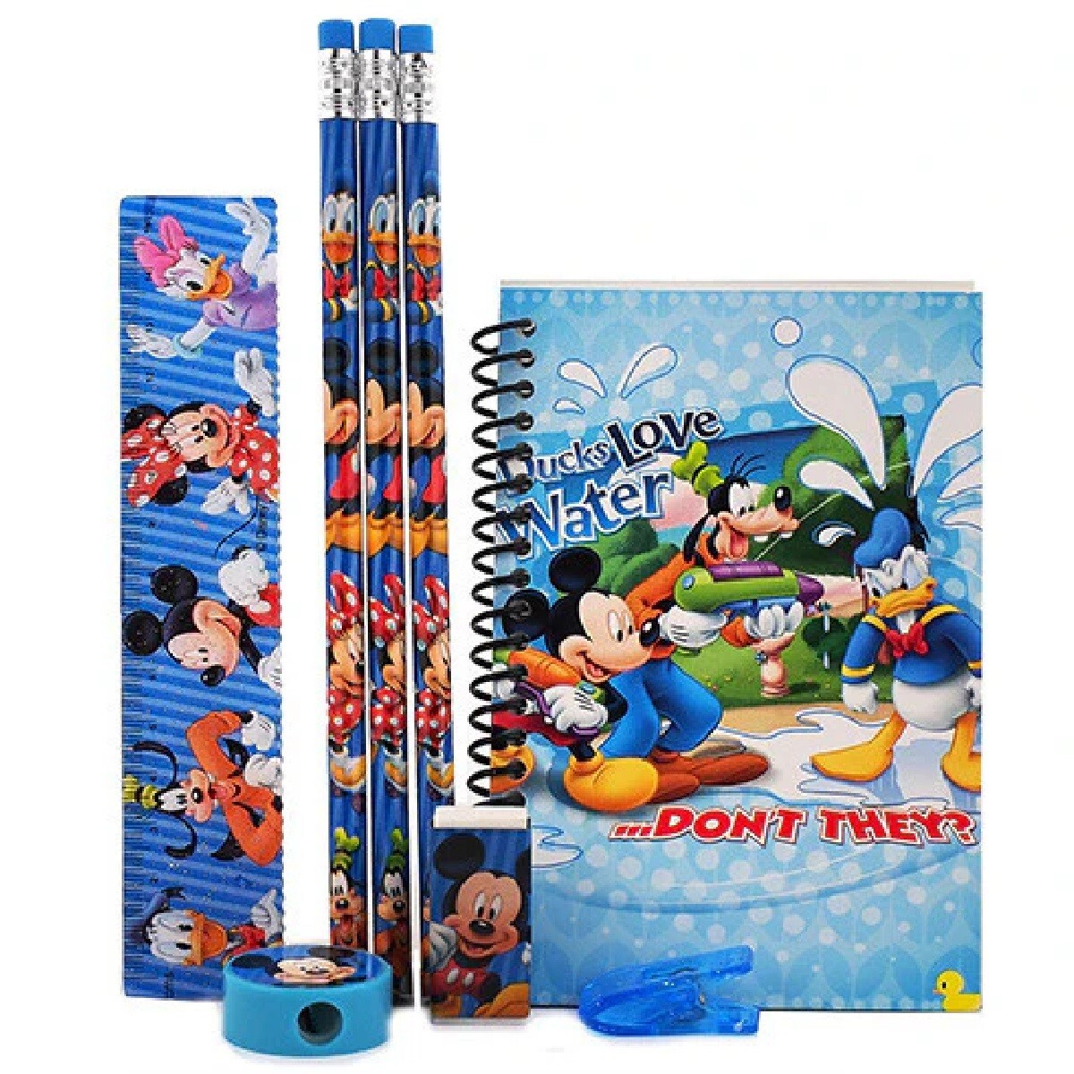 Mickey Mouse Stationery Set with Pencils Notepad Eraser Sharpener Ruler-image