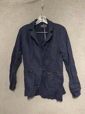 Michael Stars Womens 100% Linen Blue Top Size Medium Long Sleeve Adult