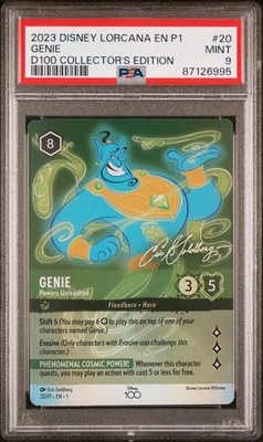 Disney Lorcana Genie Powers Unleashed D100 Collector's Edition Promo 20/P1 PSA 9