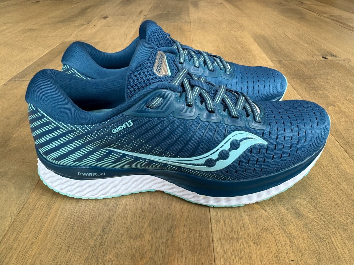 Saucony Guide 13 PWRRUN Running Shoes Sneakers Blue Teal 