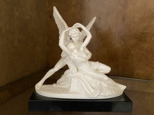 10"x 8" Angel Lover by G. Ruggari Carved Composition