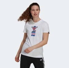Image of ADIDAS Women's White Artist Forever Sport Graphic Tee RRP £25