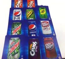 Dixie Narco Pepsi Drink Vending Machine Labels 276E 501E HVV 12oz Can Lot of 11