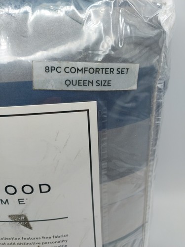 Lanwood Home Xavier Stripe Queen Comforter Set 8 Pieces - Picture 9 of 15