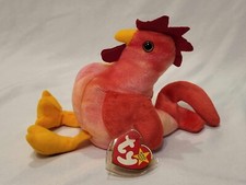 Ty Beanie Baby DOODLE The Rooster 4th Generation 3rd Tush Tag PVC 1996