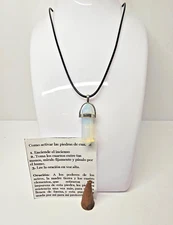COLLAR CUARZO LUNA / MOON QUARTZ NECKLACE ATRAE BUENAS ENERGIAS PROTECCION