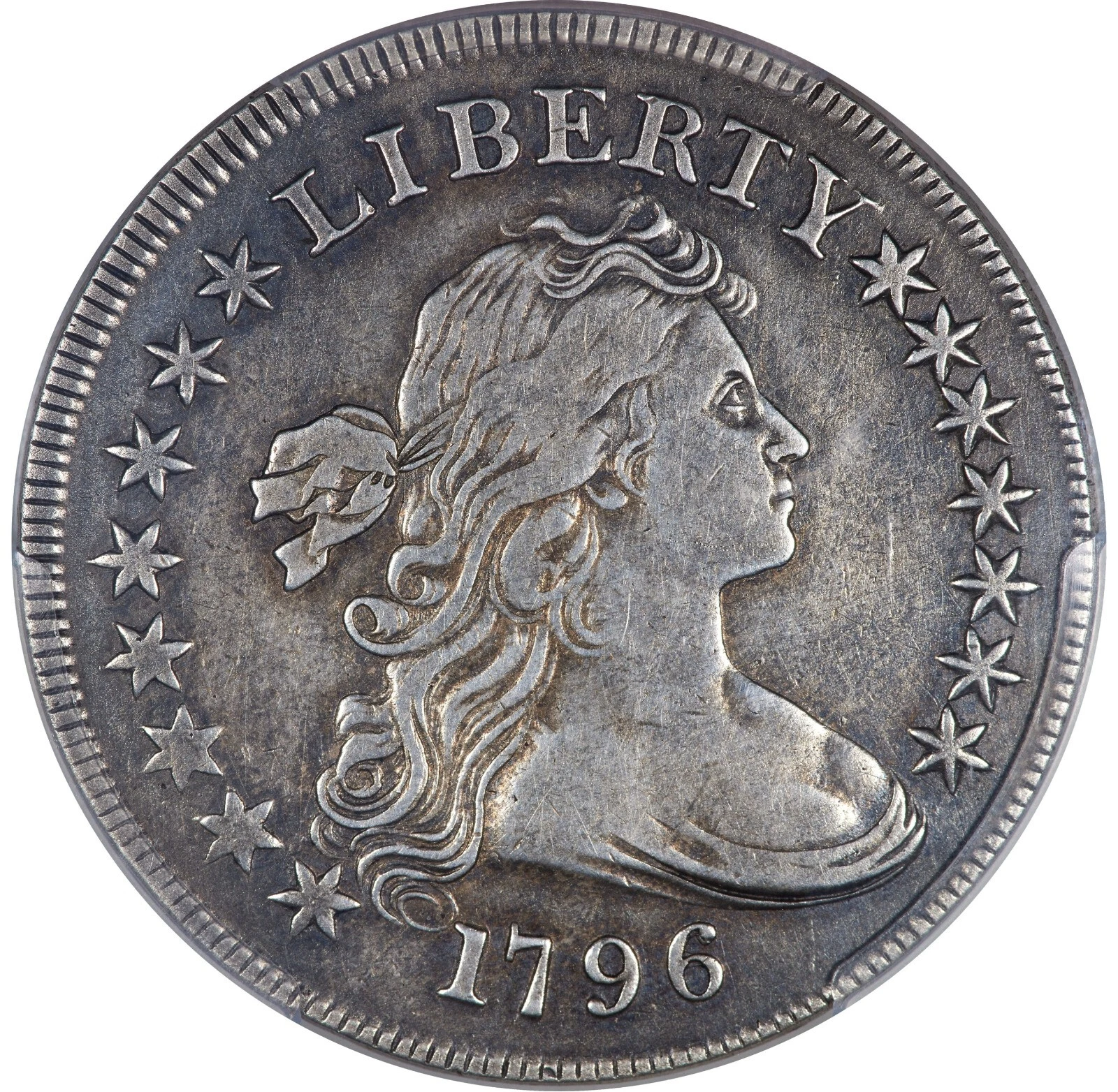 1796 Draped Bust Dollar - Lge Date, Sml Letters B-5 BB-65 - PCGS VF Details -PQ!