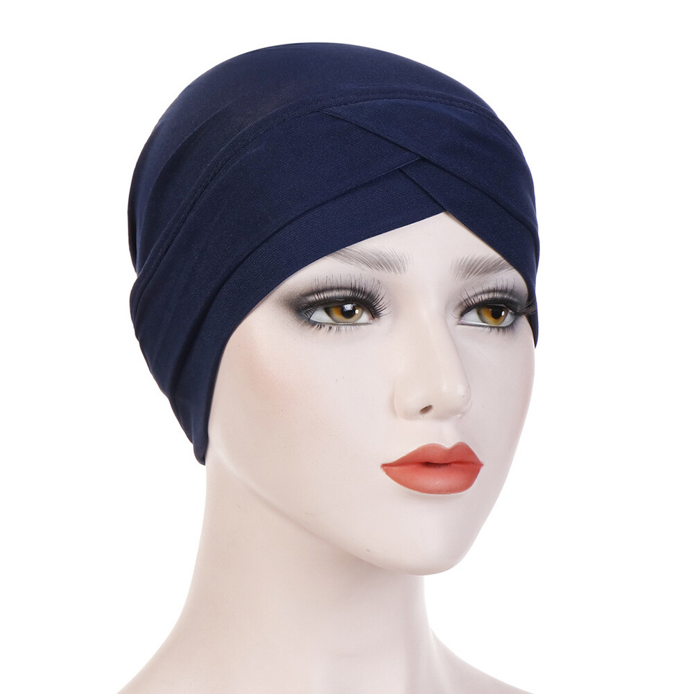Le Donne Musulmane Cotone Turbante Cappello Sciarpe Pre - Foto 9