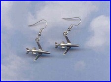 Learjet 45 Earrings Aircraft Airplane 99's Aviatrix Made in the USA