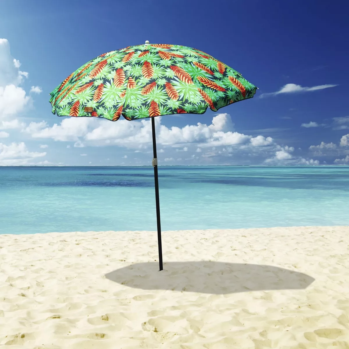 Outdoor Beach Umbrella Tropical 1.8m Sun Shade w Carry Bag Tilt Pool Outdoor