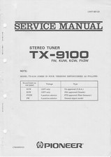 Servizio Manuale di Istruzioni per Pioneer TX-9100