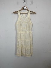 American Eagle Womens Dress 10 Ivory Lace Country Festival Coquette Fairy Mini