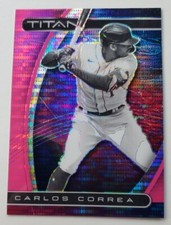 2021 Panini Chronicles Titan Carlos Correa Houston Astros Pink Pulsar Prizm #21