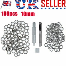 100pcs Eyelet Punch Die Tool Set Leather Craft Banner Kit Eyelets Grommet Washer