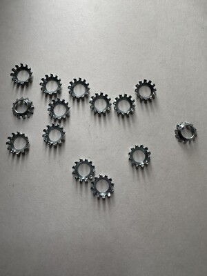 EXTERNAL COUNTER SUNK STAR LOCK WASHERS. 5/16  ZINC. 24 PCS.  NEW