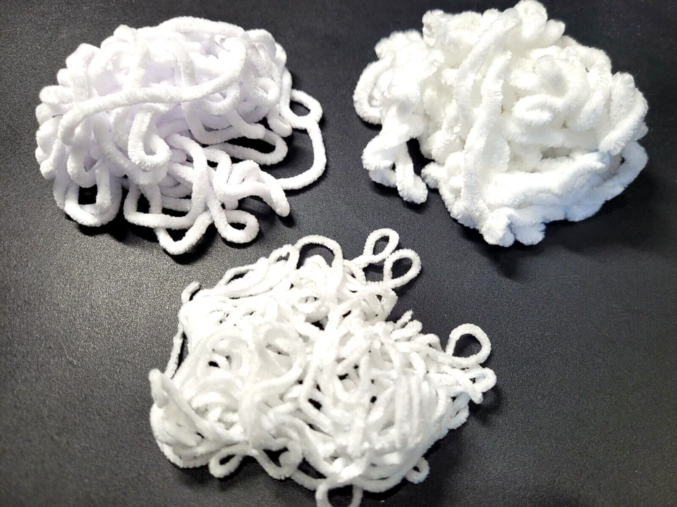 BIG HIT FLY CO CHENILLE - SNOW WHITE - Fine - Small & Medium - Fly & Jig Tying Material - NEW!