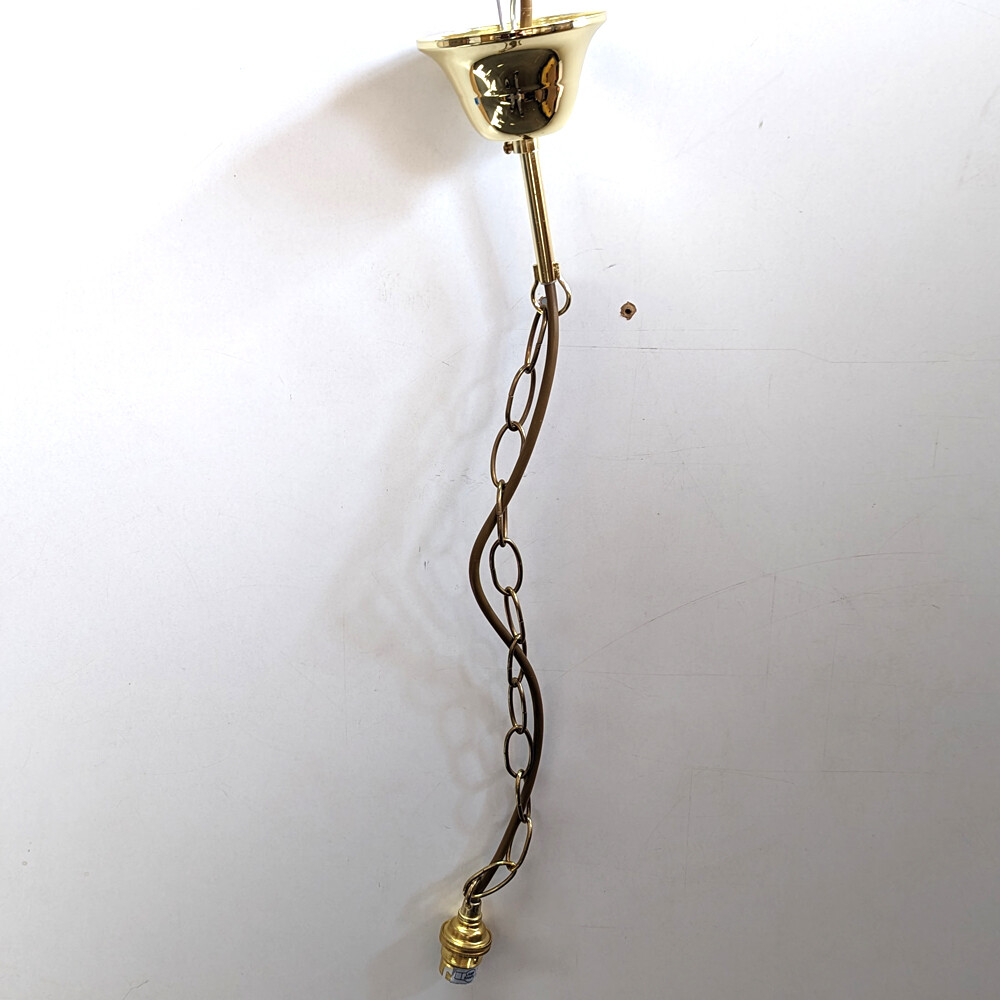 Litecraft Ceiling Pendant B22 Suspension Kit 1 Light - Polished Brass Clearance